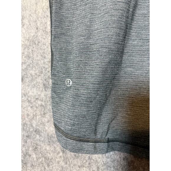 Lululemon Mens Large Gray Short Sleeve Striped Polo - Picture 5 of 7